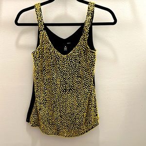 Yellow and black double layered Beaded tank